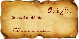 Oszvald Éda névjegykártya